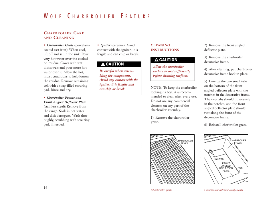 O l f | Wolf Appliance Company DUAL FUEL RANGES User Manual | Page 16 / 52