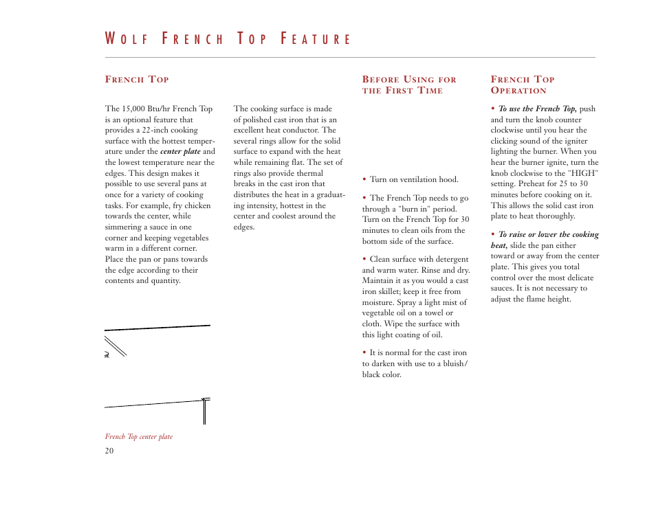 O l f | Wolf Appliance Company DUAL FUEL RANGES User Manual | Page 20 / 52