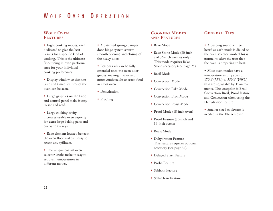 O l f, V e n | Wolf Appliance Company DUAL FUEL RANGES User Manual | Page 22 / 52