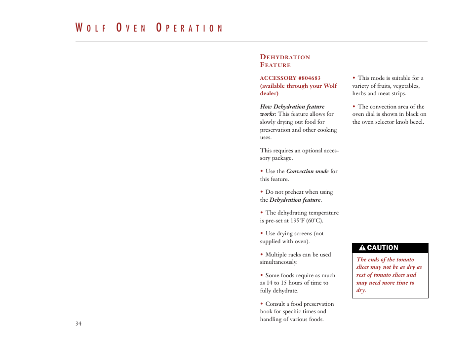 O l f, V e n | Wolf Appliance Company DUAL FUEL RANGES User Manual | Page 34 / 52