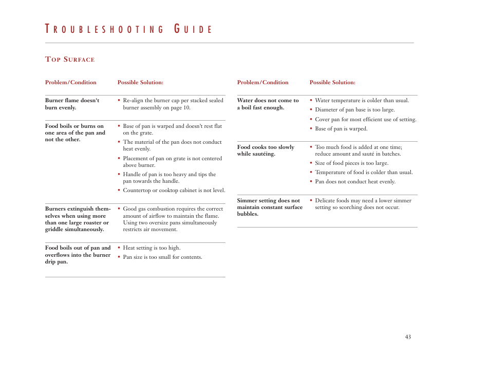 U i d e | Wolf Appliance Company DUAL FUEL RANGES User Manual | Page 43 / 52