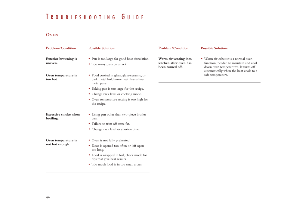 U i d e | Wolf Appliance Company DUAL FUEL RANGES User Manual | Page 44 / 52