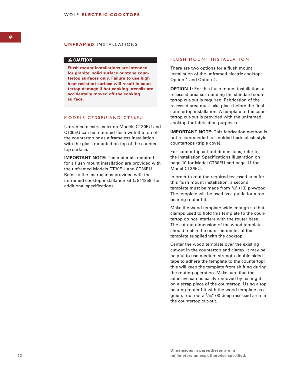 Wolf Appliance Company CT15E User Manual | Page 12 / 20