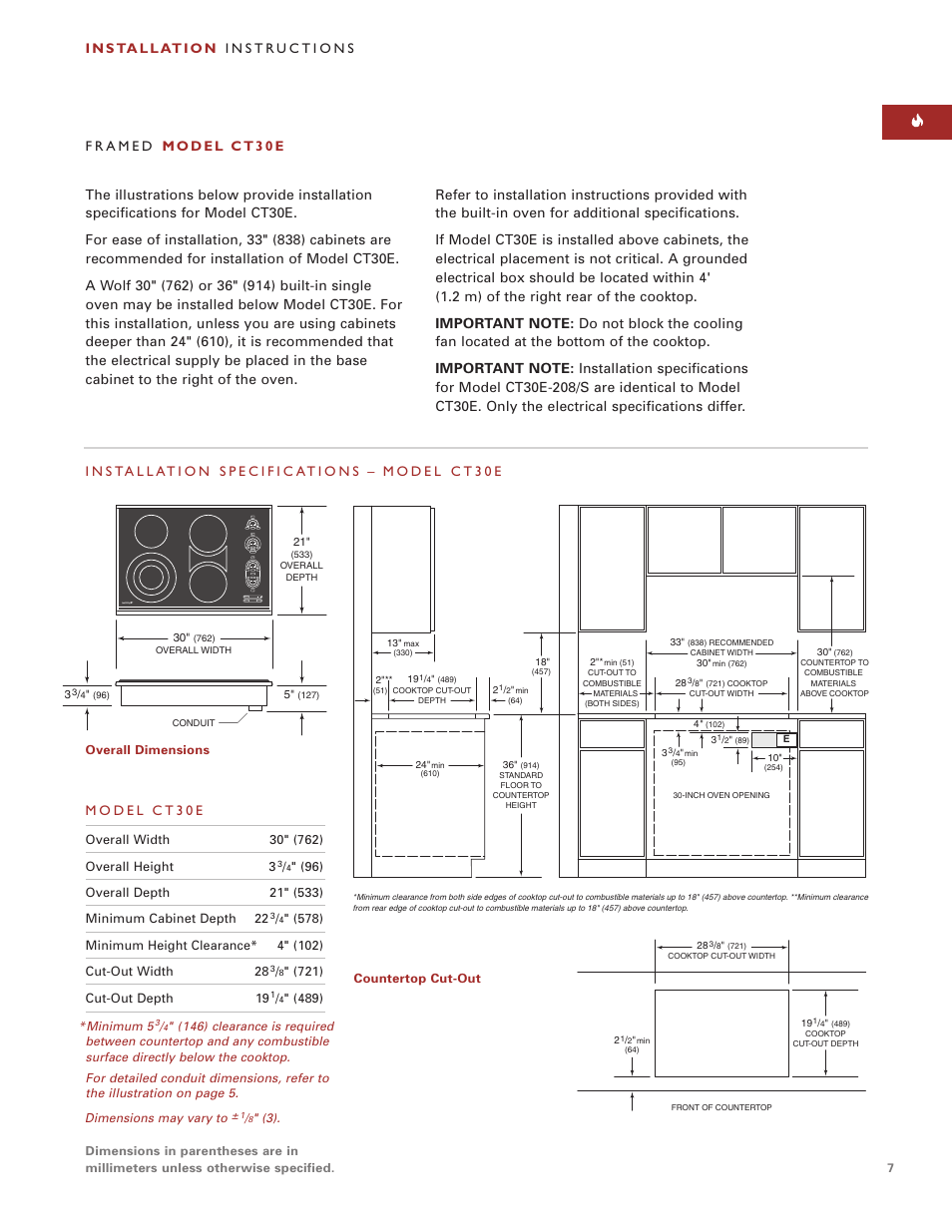 Wolf Appliance Company CT15E User Manual | Page 7 / 20