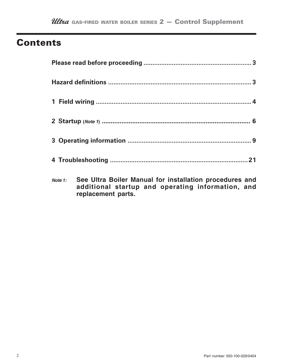 Weil-McLain -230 User Manual | Page 2 / 28