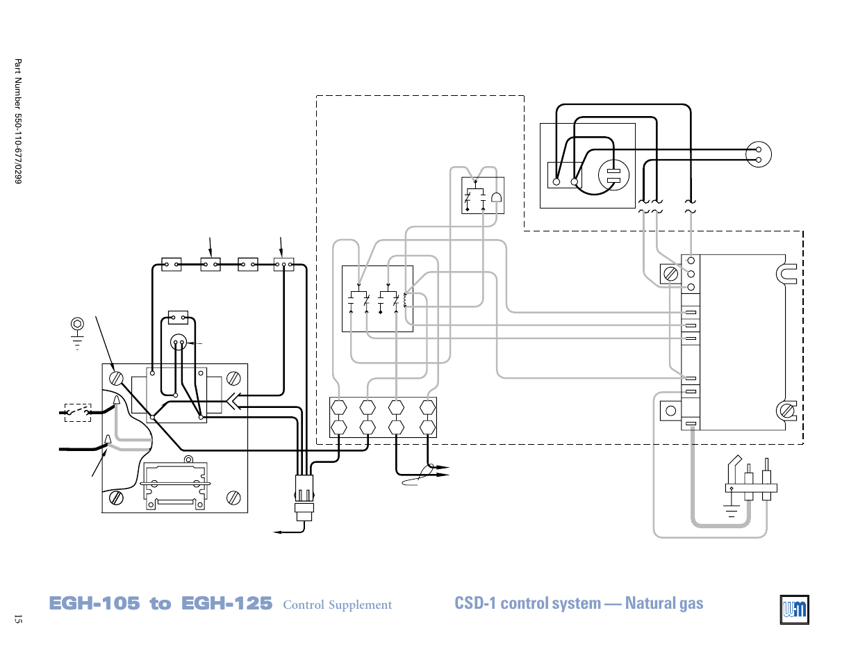 Schematic wiring diagram, Control supplement | Weil-McLain EGH-125 User Manual | Page 15 / 36