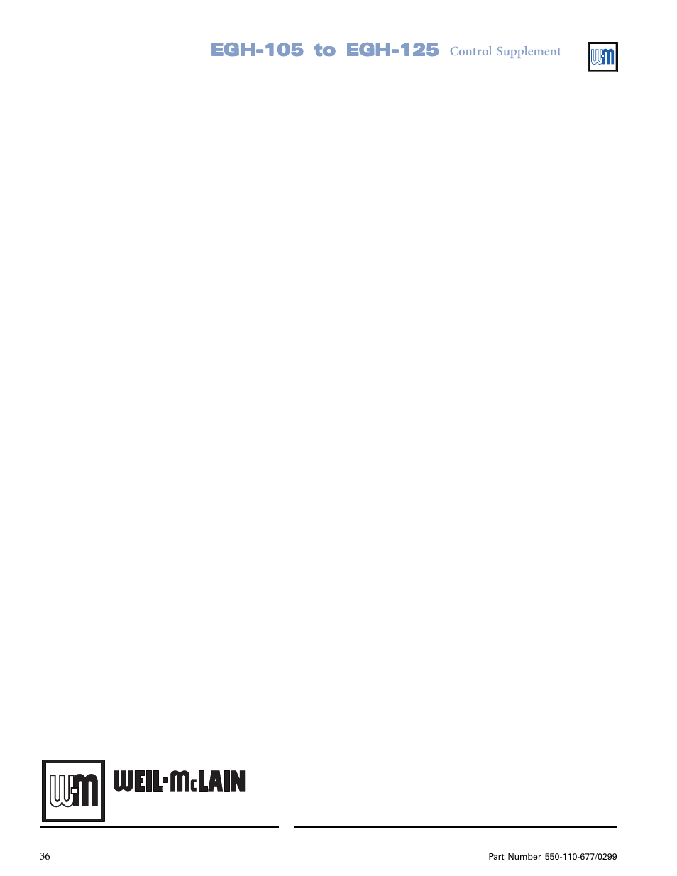 Weil-McLain EGH-125 User Manual | Page 36 / 36