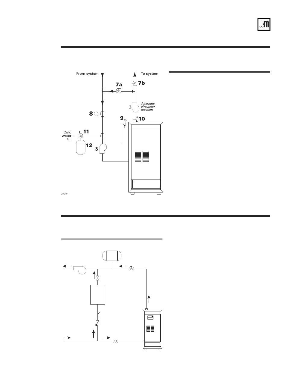 Water piping — refrigeration systems, Piping — low temp systems, Gold cgs gas-fired water boiler — boiler manual | Weil-McLain GOLD CGS 550-110-260/0508 User Manual | Page 23 / 64
