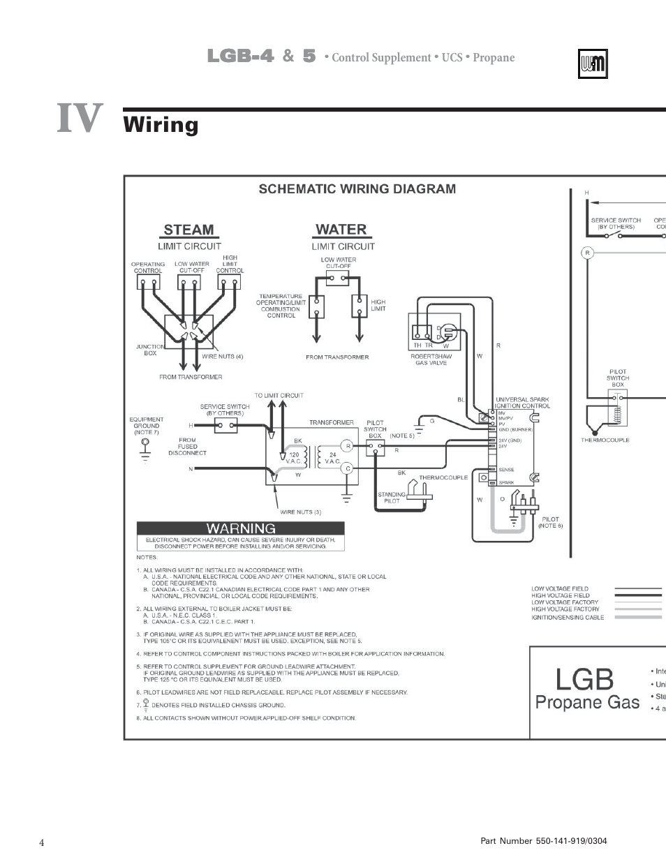 Wiring | Weil-McLain LGB-5 User Manual | Page 4 / 8