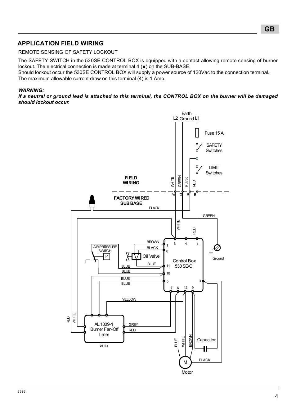 Application field wiring | Weil-McLain 800062000-Brn-PO Rie BF5 User Manual | Page 7 / 19