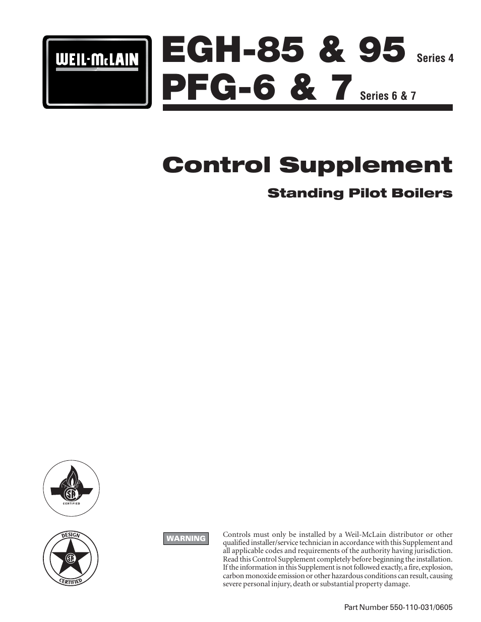 Weil-McLain PFG-7 User Manual | 16 pages