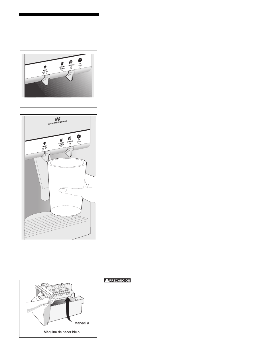 Distribuidor automático de agua y hielo | White-Westinghouse 218954301 User Manual | Page 28 / 40