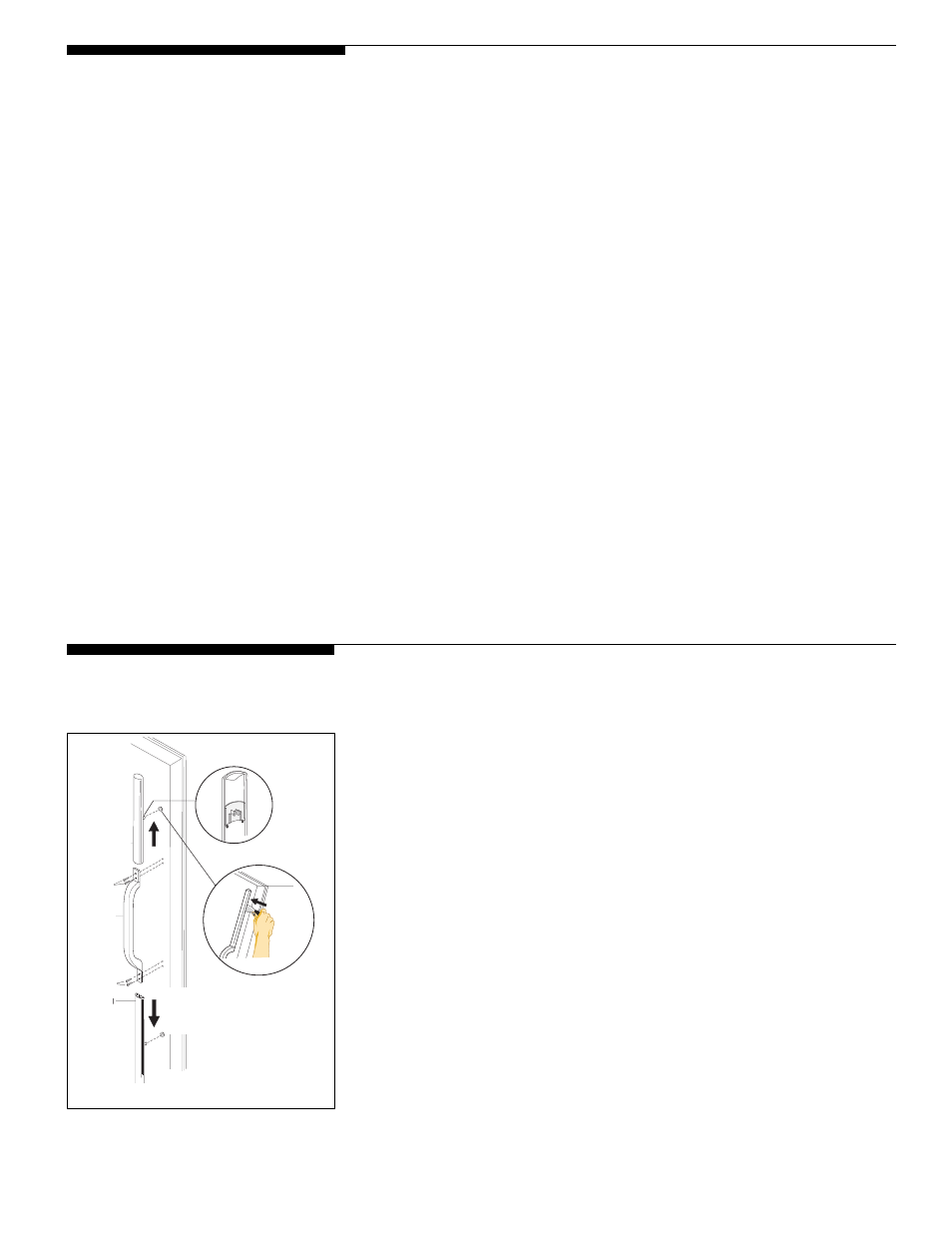 Cuidado y limpieza, Para sacar las manijas y las puertas, Sugerencias para las vacaciones y mudanzas | Para sacar las manijas, Para sacar las puertas | White-Westinghouse 218954301 User Manual | Page 33 / 40