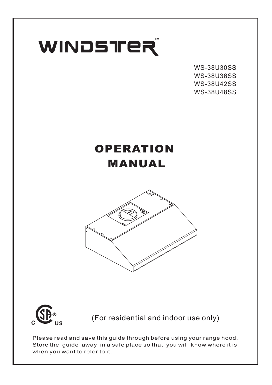 Windster WS-38 User Manual | 28 pages