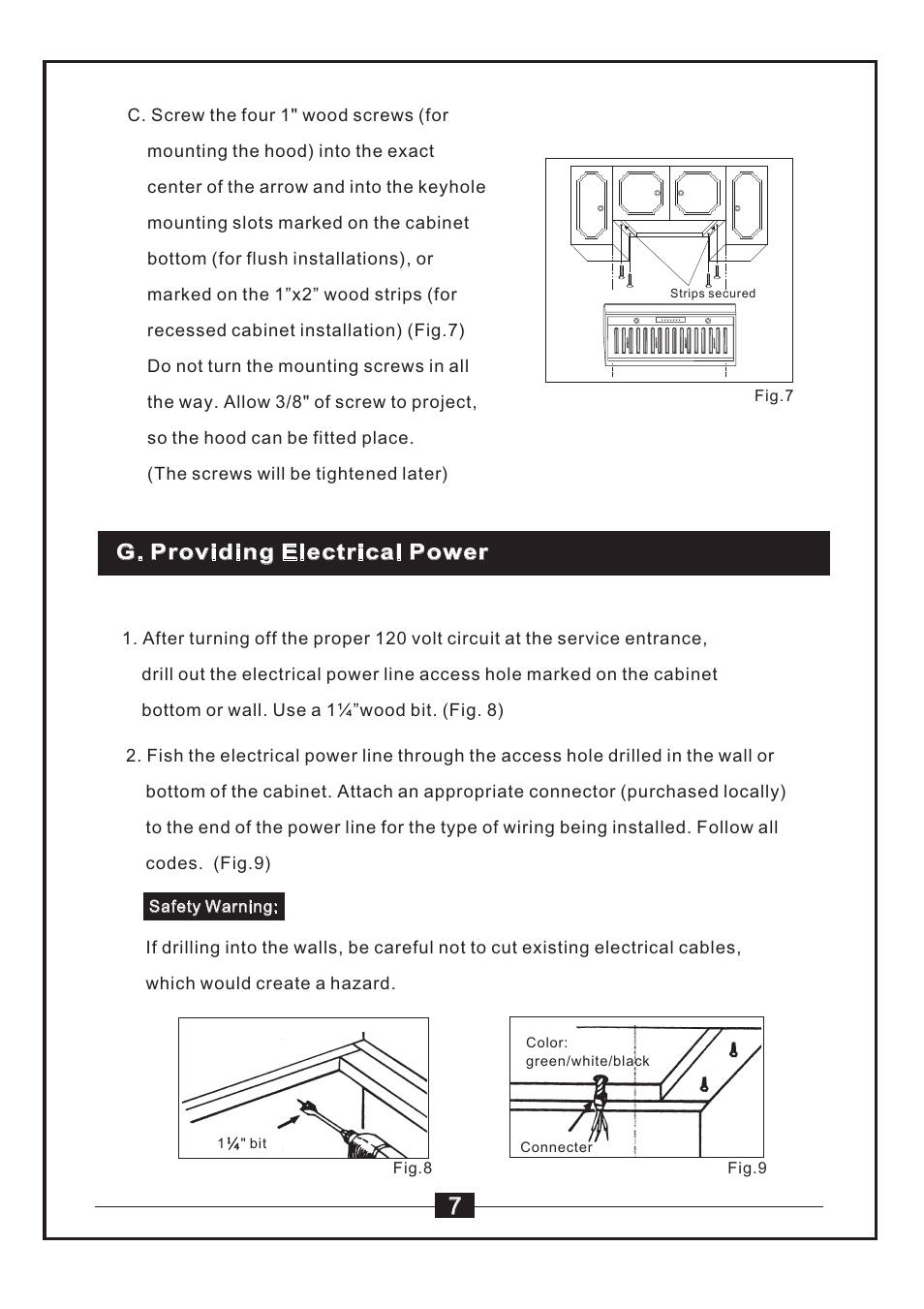 G. providing electrical power | Windster WS-38 User Manual | Page 9 / 28