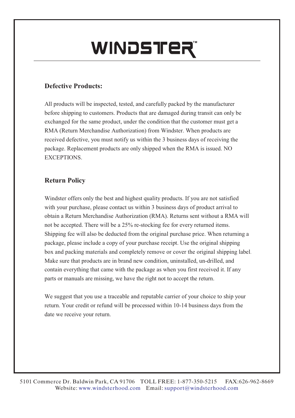 Windster WS-55 SERIES User Manual | Page 19 / 20
