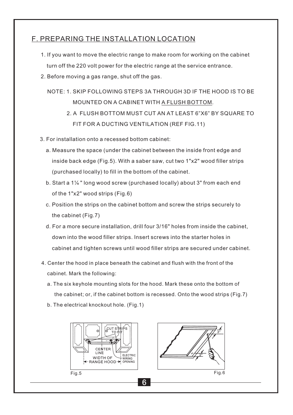 F. preparing the installation location | Windster WS-55 SERIES User Manual | Page 8 / 20