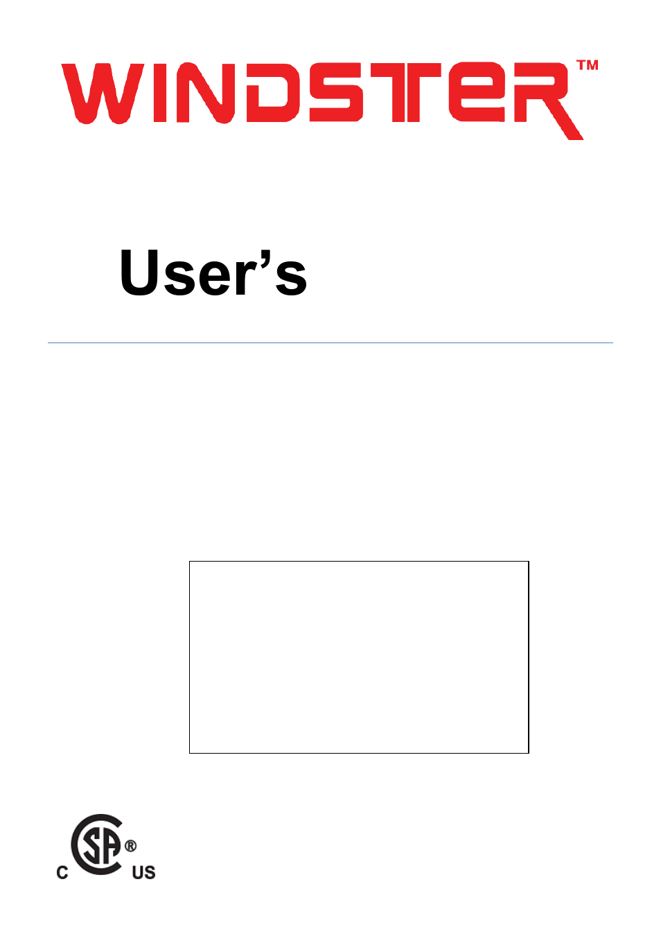 Windster RA-77 User Manual | 20 pages