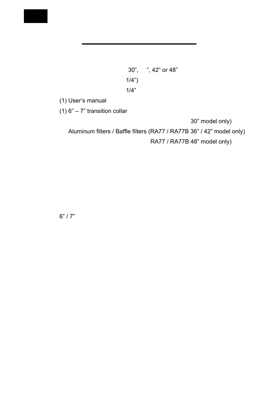4content checklist, Content checklist 1, Accessories will fit both ra77 & ra77b series) | Windster RA-77 User Manual | Page 5 / 20