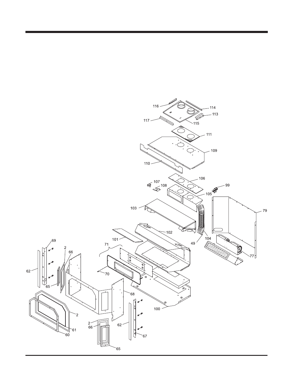 Parts list, Replacement / spare parts list | Waterford Appliances NATURAL GAS E61-LP User Manual | Page 19 / 24