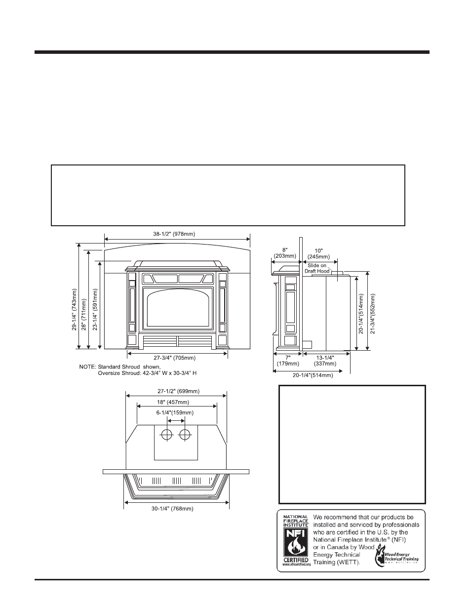 Waterford gas fireplace insert | Waterford Appliances NATURAL GAS E61-LP User Manual | Page 2 / 24