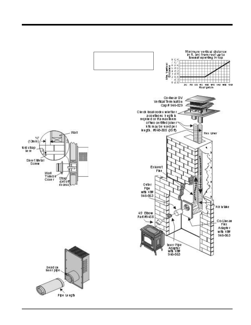 Installation, Vertical termination with co-linear flex system | Waterford Appliances T25-LP User Manual | Page 13 / 36