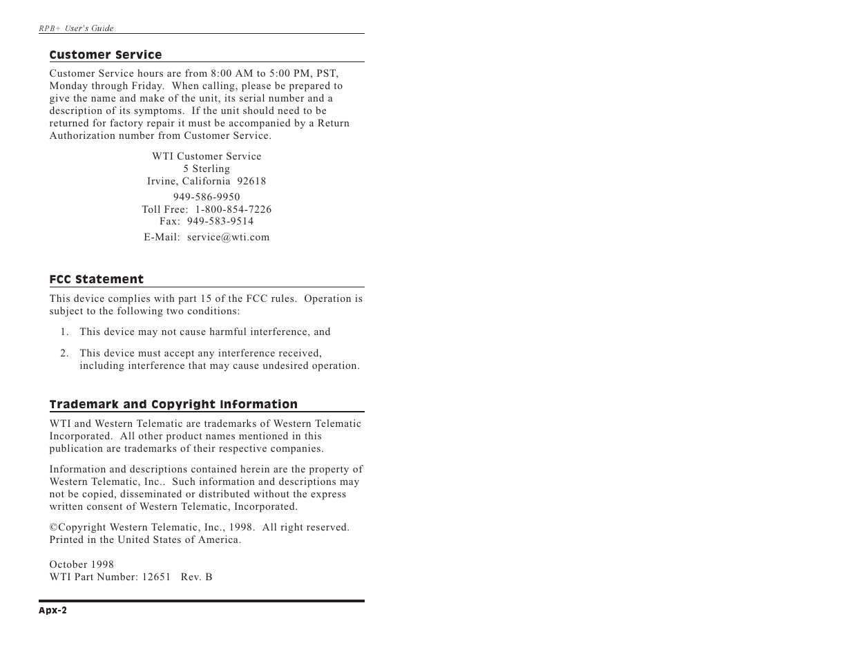 Western Telematic 12651 User Manual | Page 14 / 16