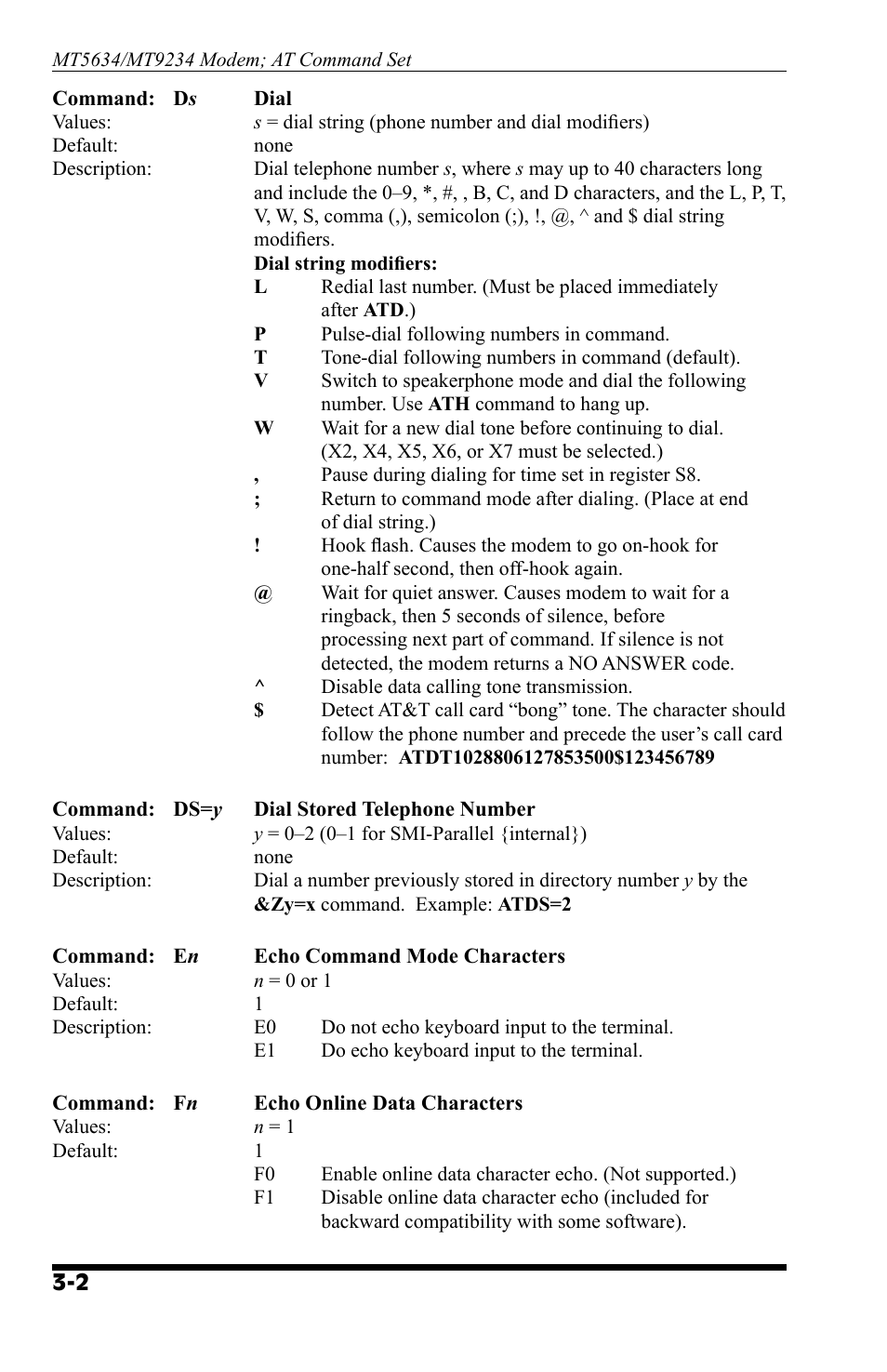 Western Telematic AT COMMAND SET MT9234 User Manual | Page 10 / 36