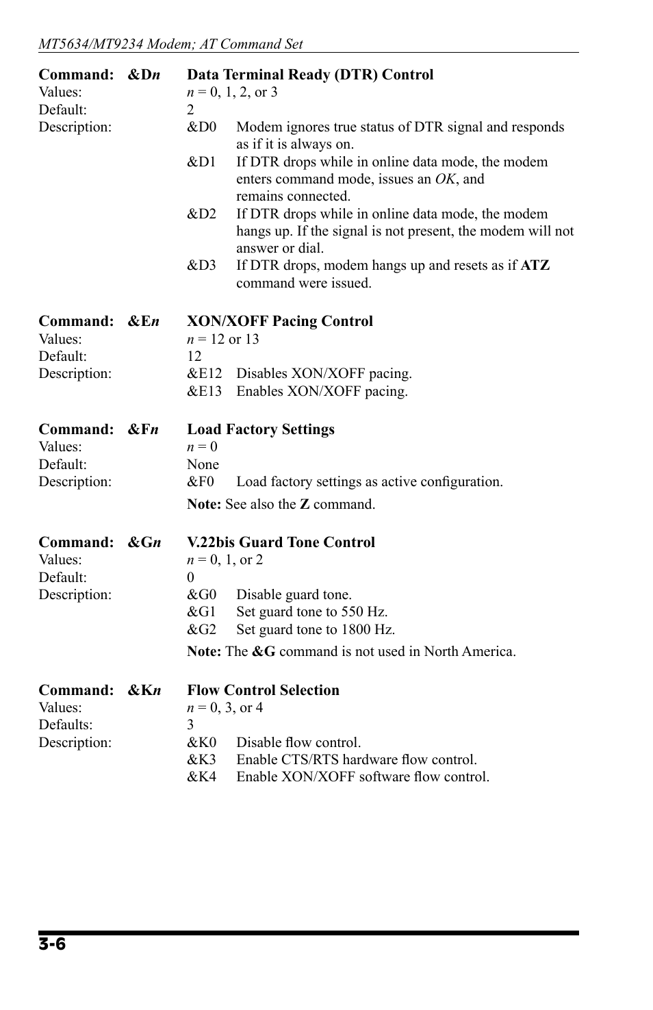 Western Telematic AT COMMAND SET MT9234 User Manual | Page 14 / 36