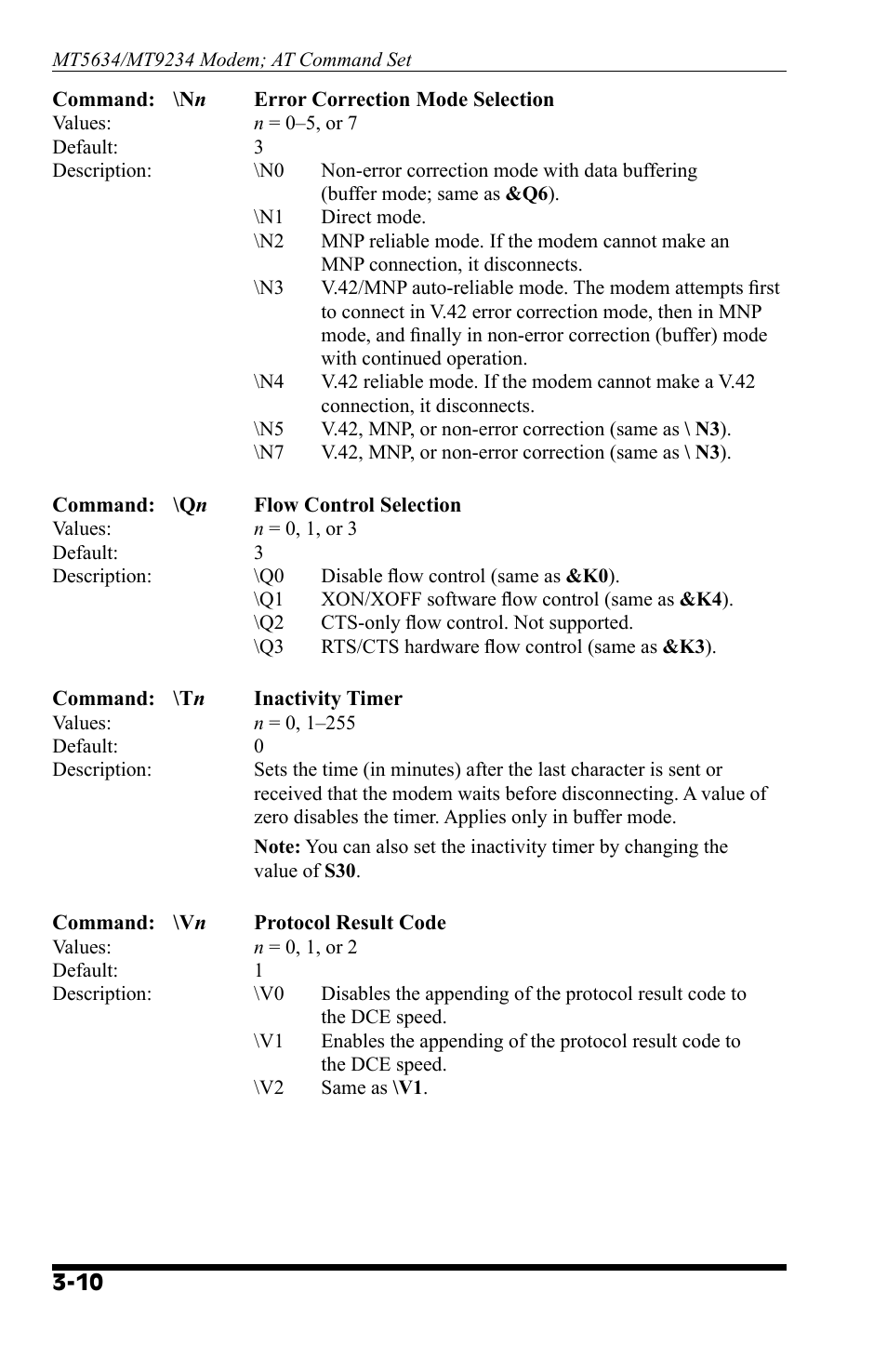 Western Telematic AT COMMAND SET MT9234 User Manual | Page 18 / 36