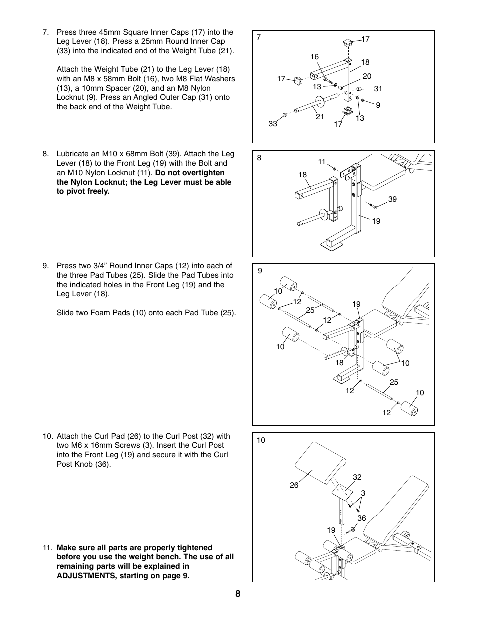 Weider XT20 User Manual | Page 8 / 16