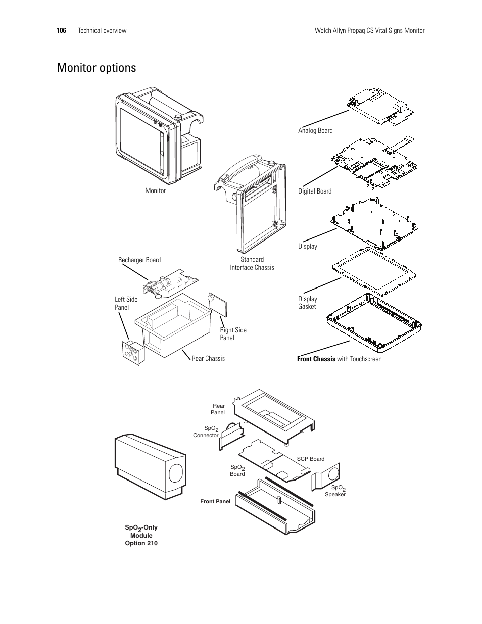 Monitor options | Welch Allyn PROPAQ CS User Manual | Page 110 / 142