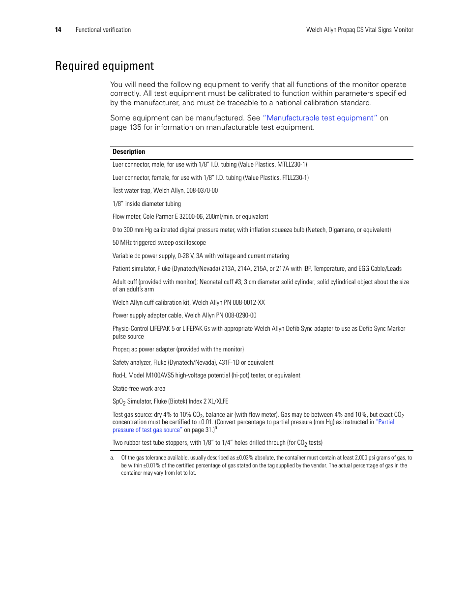 Required equipment | Welch Allyn PROPAQ CS User Manual | Page 18 / 142