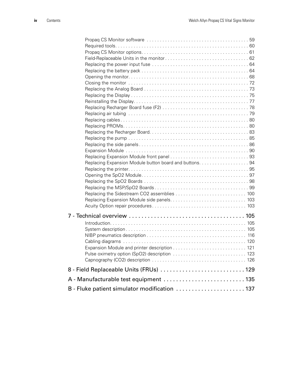 Welch Allyn PROPAQ CS User Manual | Page 4 / 142