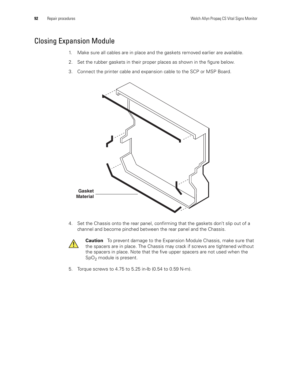 Closing expansion module | Welch Allyn PROPAQ CS User Manual | Page 96 / 142