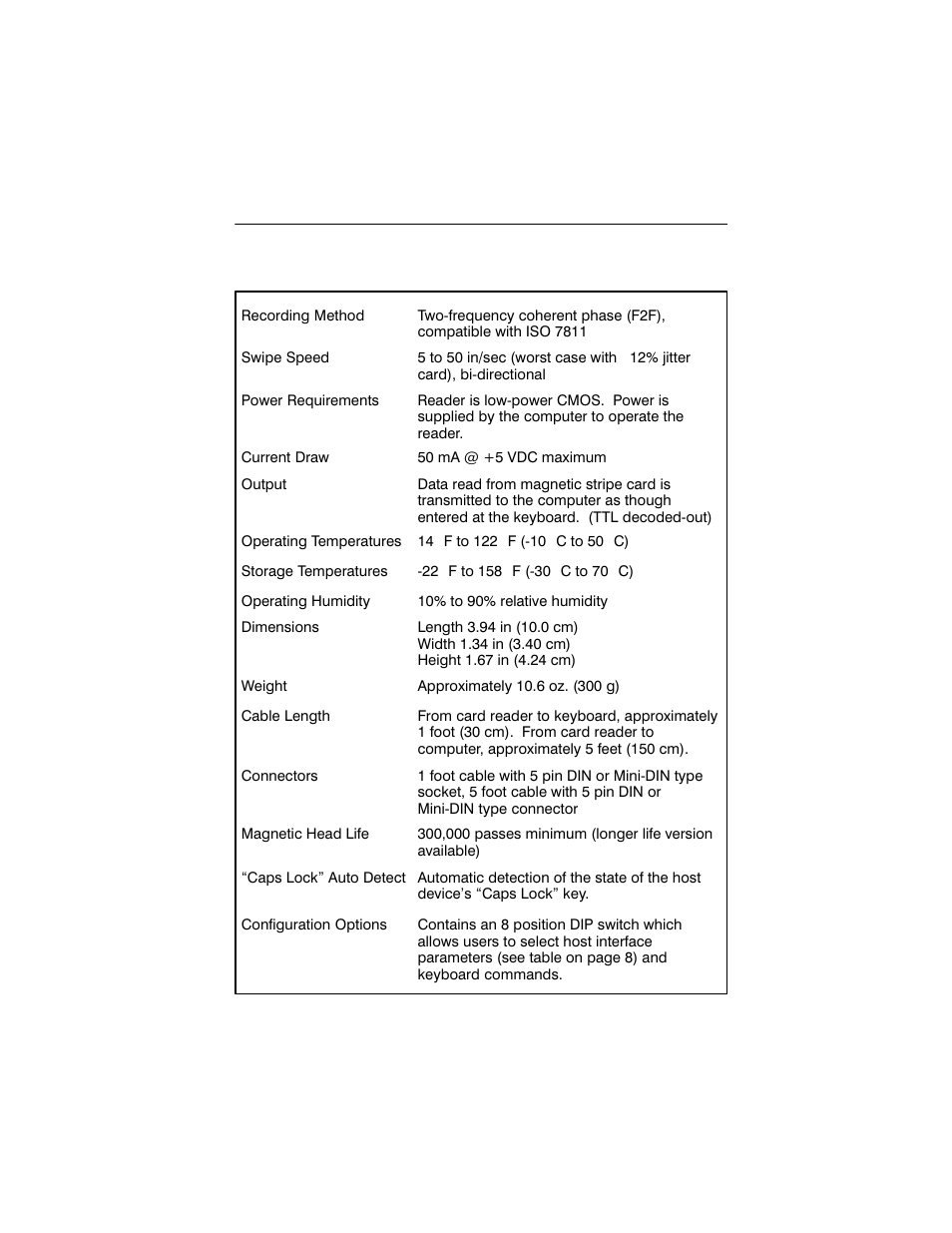 Specifications | Welch Allyn SCANTEAM 6920 User Manual | Page 20 / 23