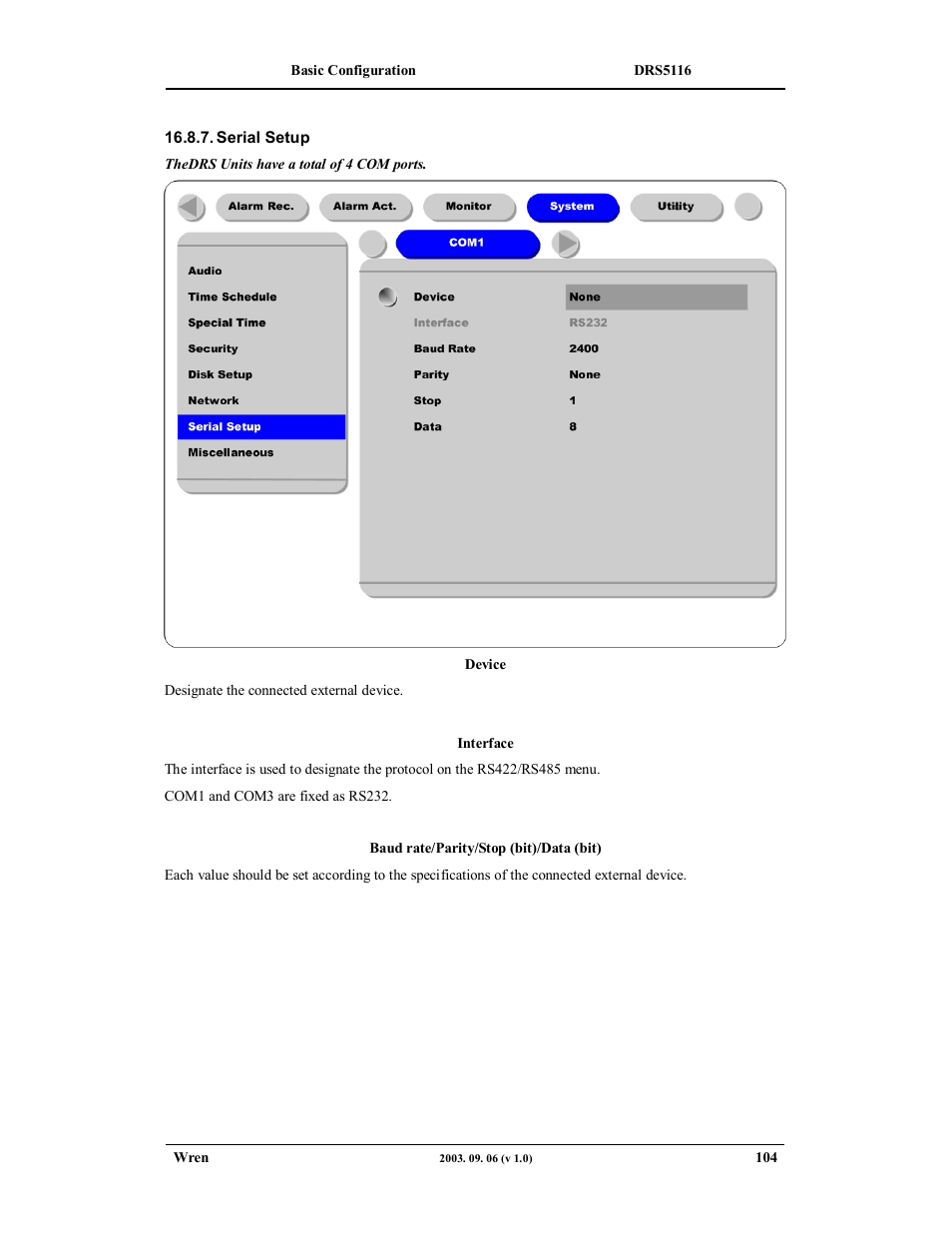 Wren Associates DRS5016 User Manual | Page 104 / 112