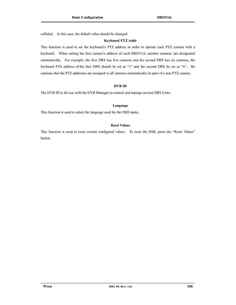 Wren Associates DRS5016 User Manual | Page 106 / 112