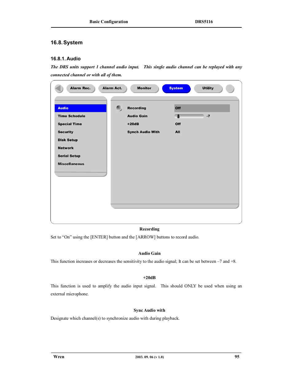 Wren Associates DRS5016 User Manual | Page 95 / 112