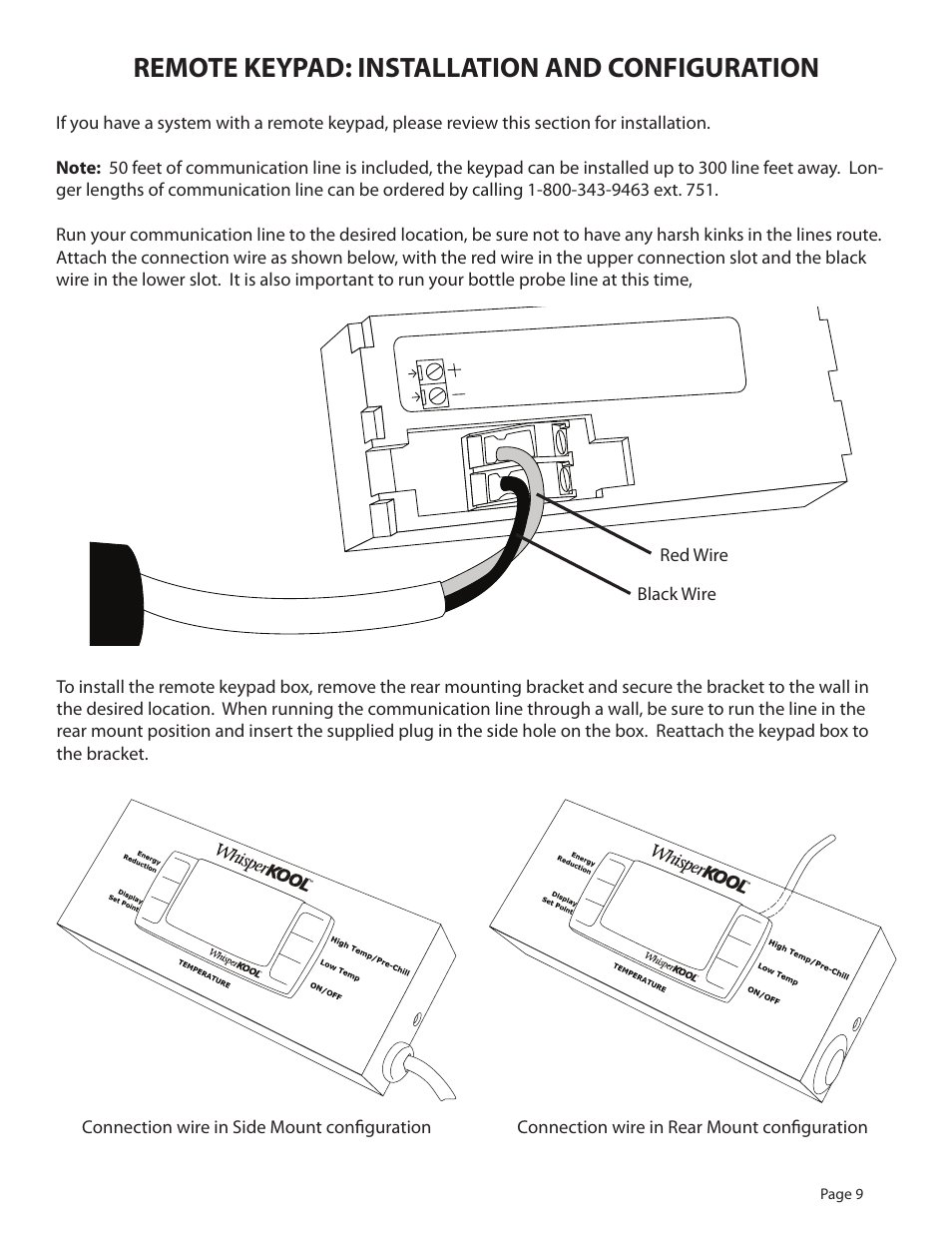 Remote keypad: installation and configuration | WhisperKool 081310 User Manual | Page 11 / 34