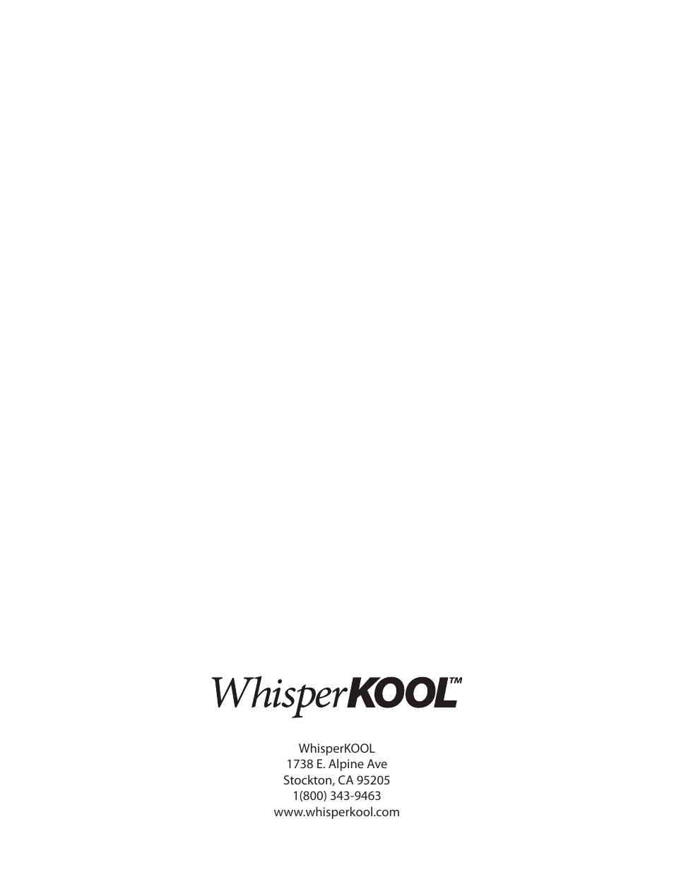 WhisperKool 081310 User Manual | Page 34 / 34