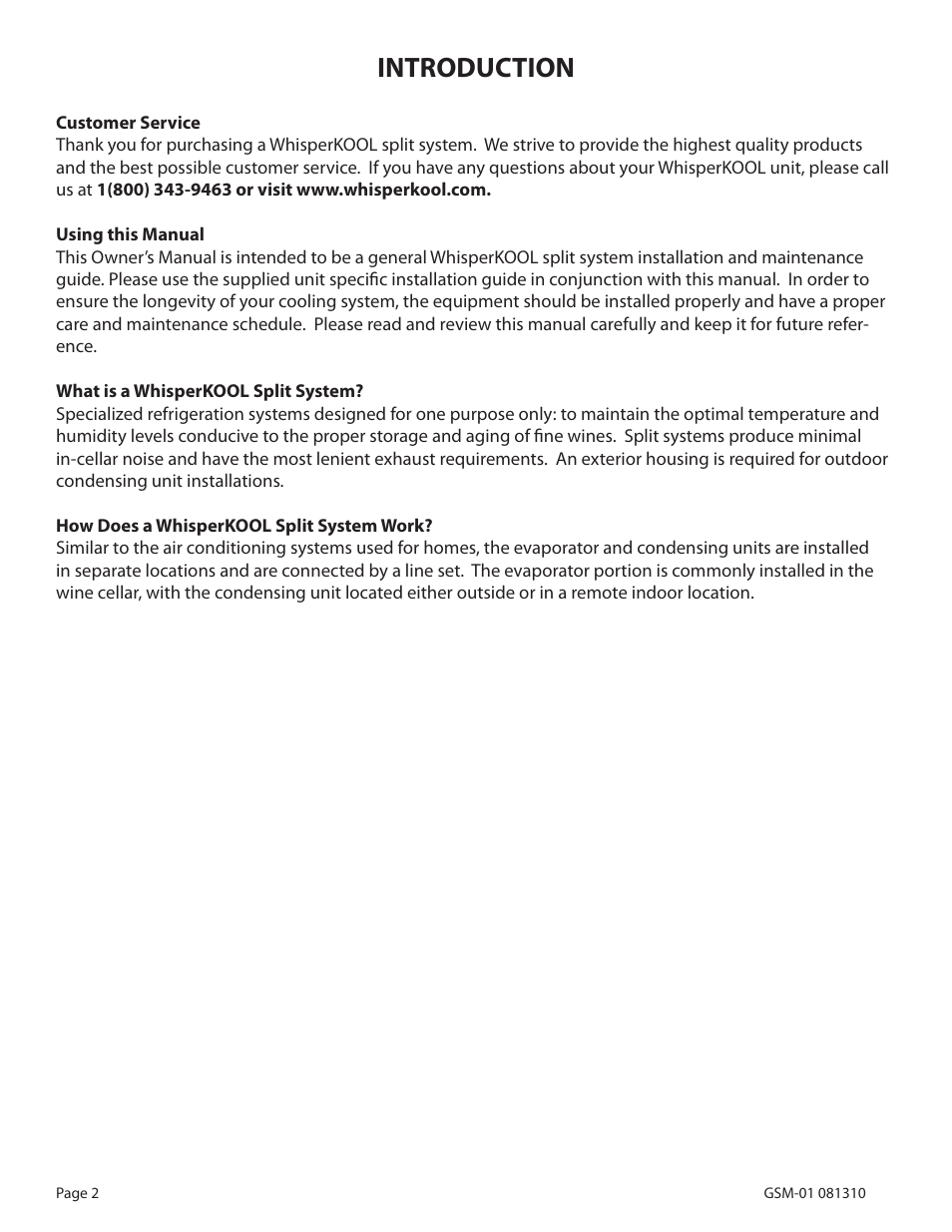 Introduction | WhisperKool 081310 User Manual | Page 4 / 34