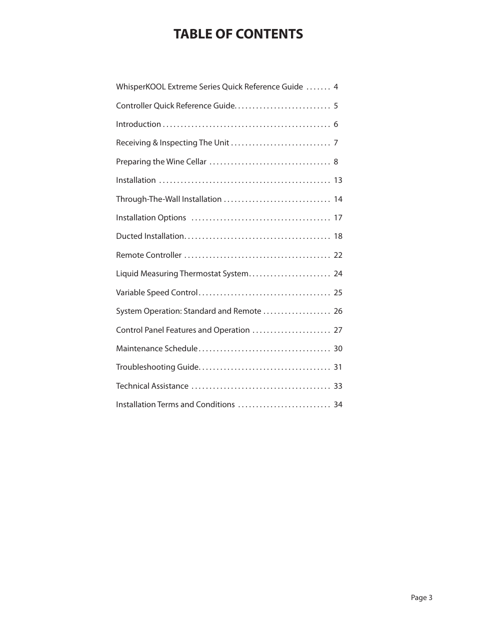 WhisperKool Extreme 8000 User Manual | Page 3 / 38