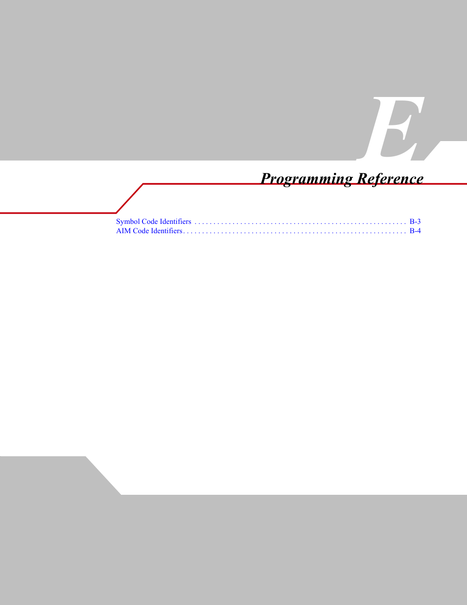 Programming reference | Wasp Bar Code WLS 9500 User Manual | Page 181 / 189