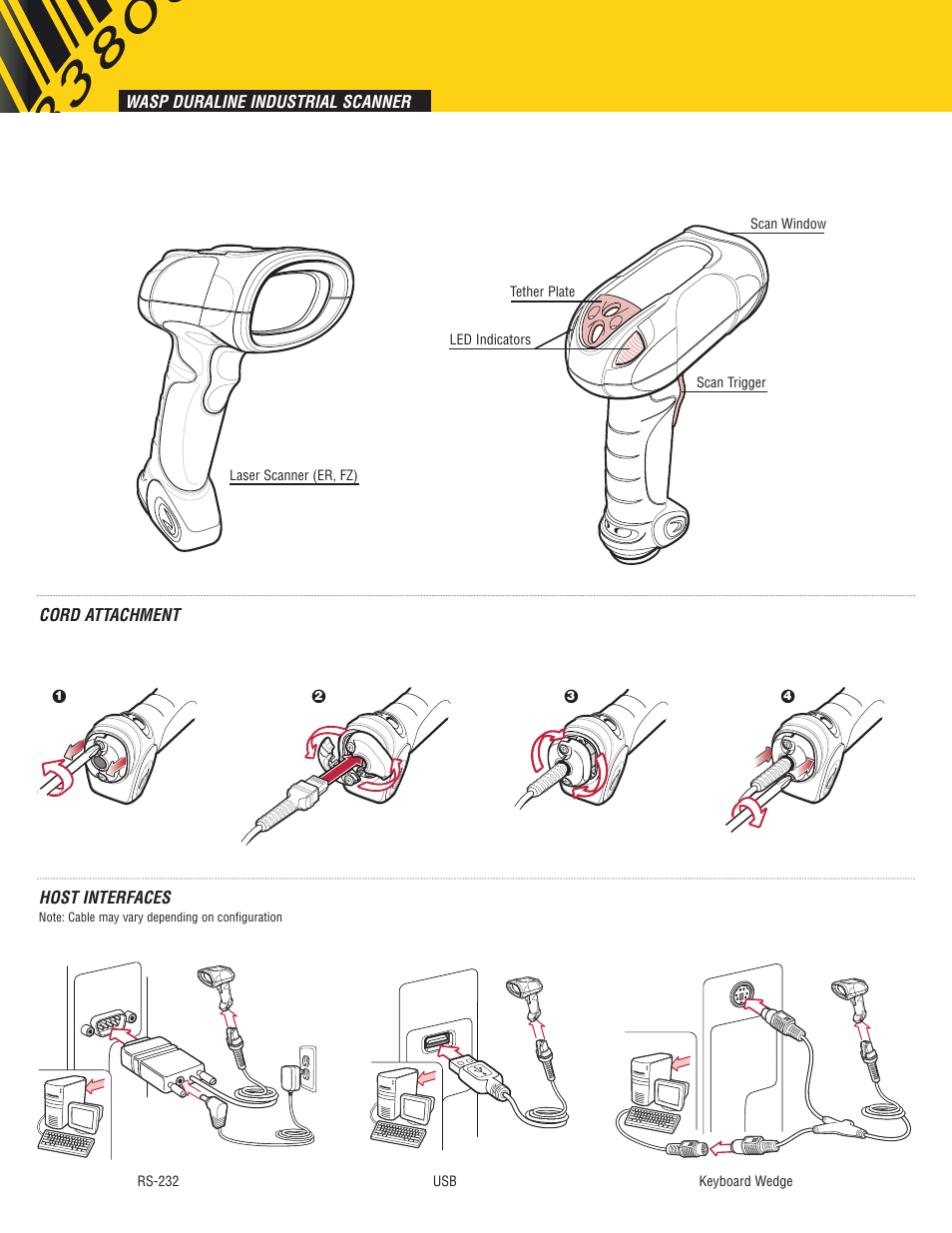 Wasp Bar Code DuraLine WLS 8400 ER/FZ Series User Manual | Page 2 / 4