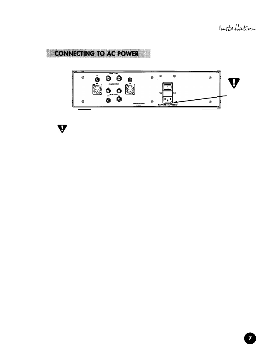Using ac line conditioners, Using a “surge protector | Wadia Digital 830 User Manual | Page 6 / 15