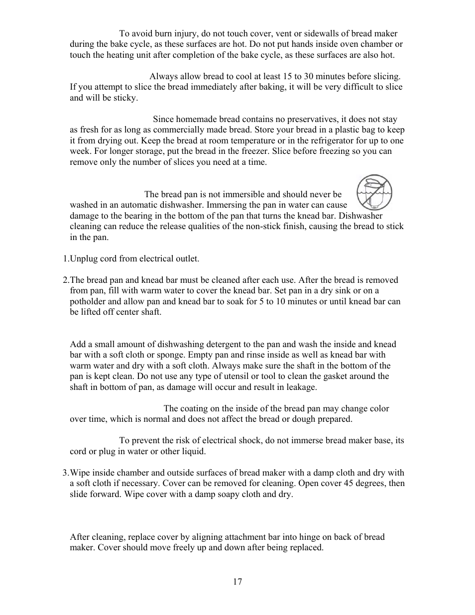 West Bend L4805 User Manual | Page 17 / 53