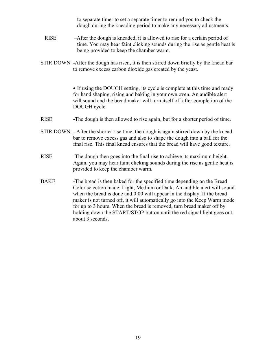 West Bend L4805 User Manual | Page 19 / 53