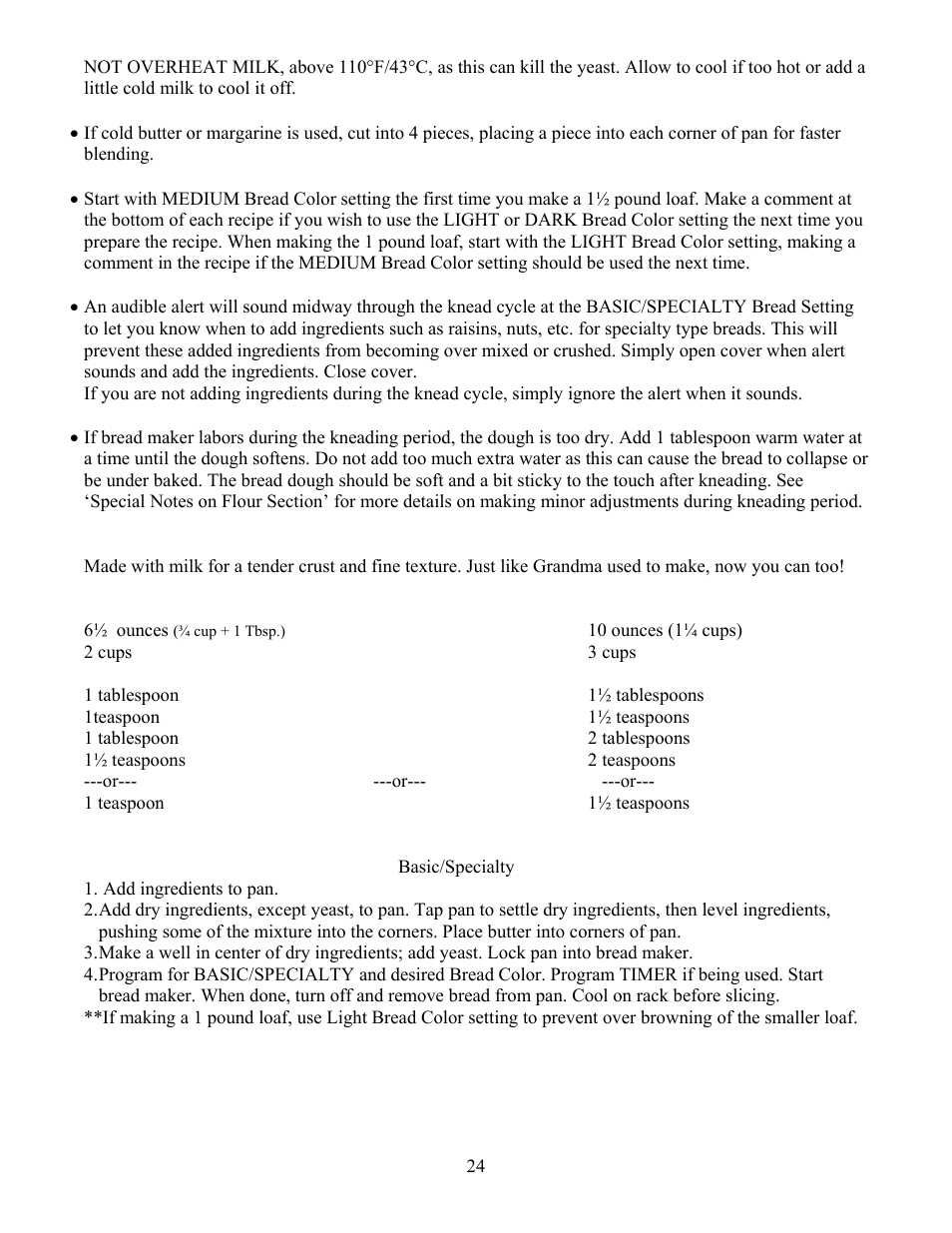 West Bend L4805 User Manual | Page 24 / 53