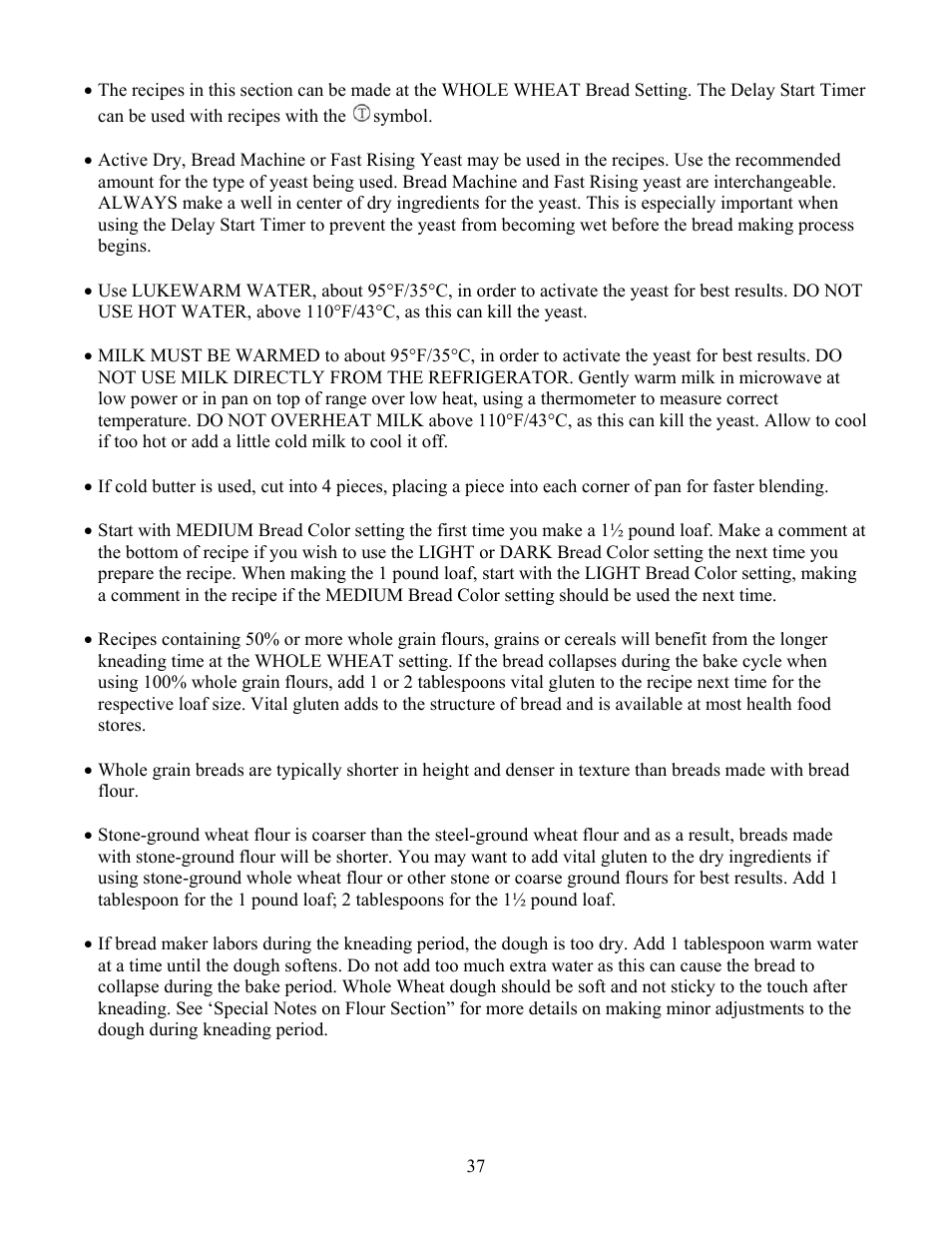 West Bend L4805 User Manual | Page 37 / 53